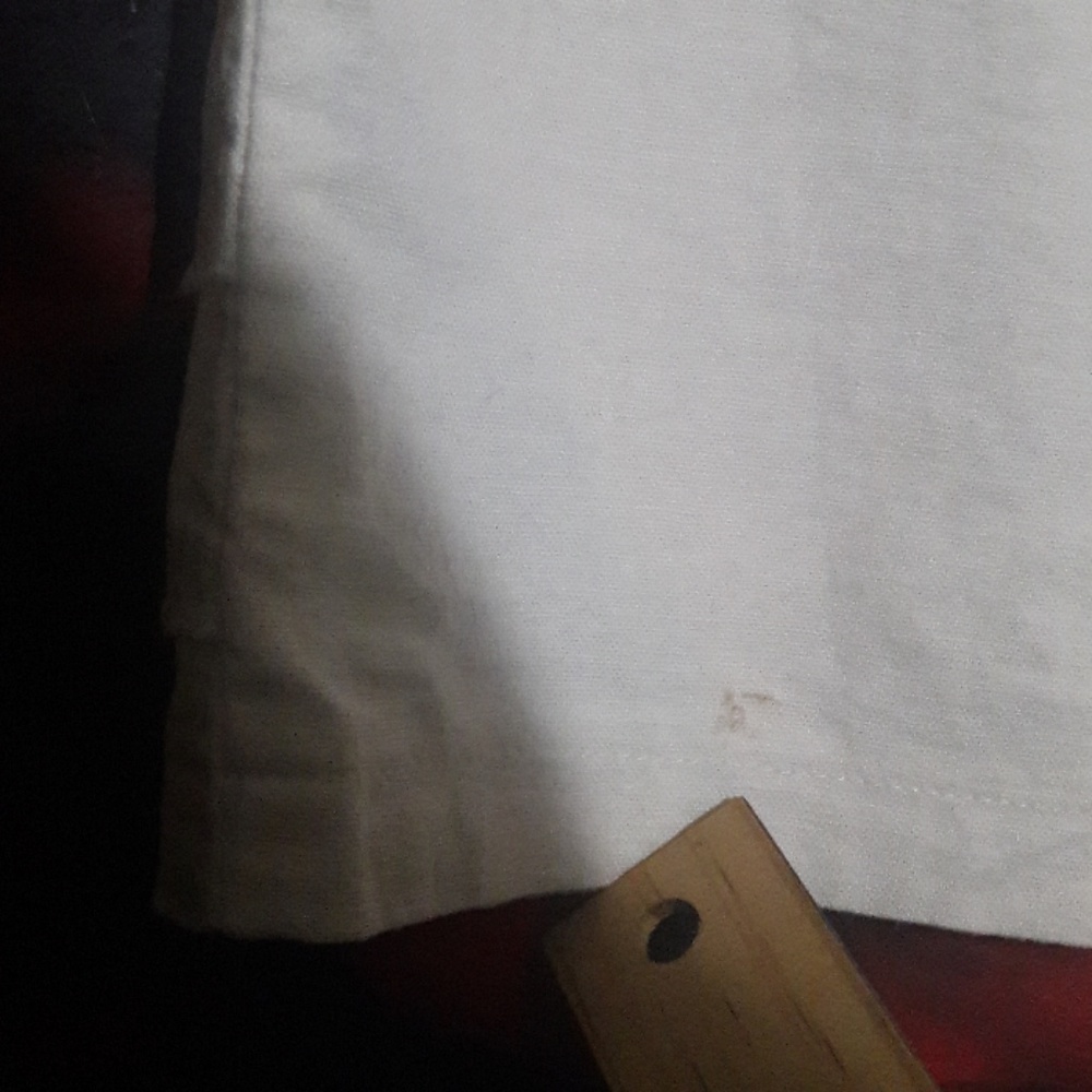 White linen blend Skirt  12 knee length - Picture 5 of 6
